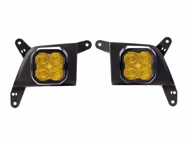 Diode Dynamics SS3 Max Type SV2 LED Fog Light Kit; ABL Yellow SAE Fog (20-23 Silverado 3500 HD)