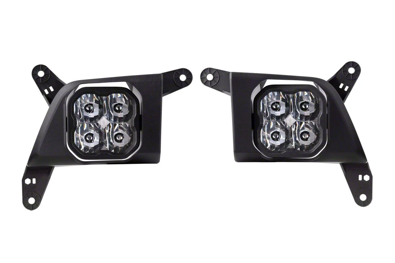Diode Dynamics SS3 Pro Type SV2 LED Fog Light Kit; ABL White SAE Driving (20-23 Silverado 3500 HD)