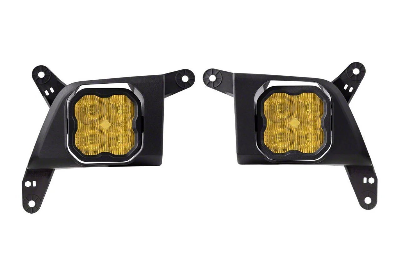Diode Dynamics SS3 Sport Type SV2 LED Fog Light Kit; Yellow SAE Fog (20-23 Silverado 3500 HD)