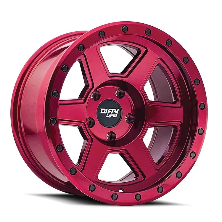 Dirty Life Compound Crimson Candy Red 6-Lug Wheel; 20x10; -12mm Offset (07-14 Tahoe)