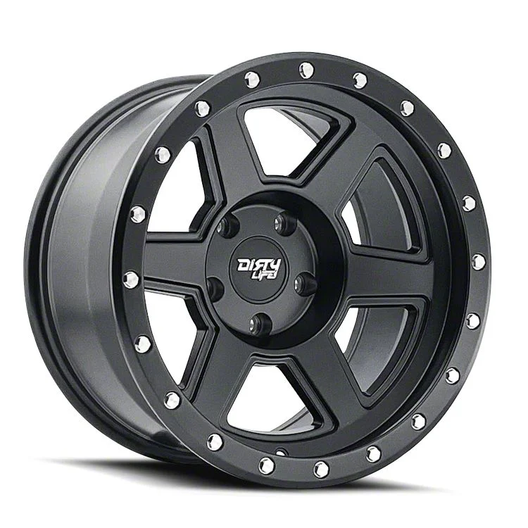 Dirty Life Compound Matte Black 6-Lug Wheel; 18x9; -12mm Offset (07-14 Yukon)