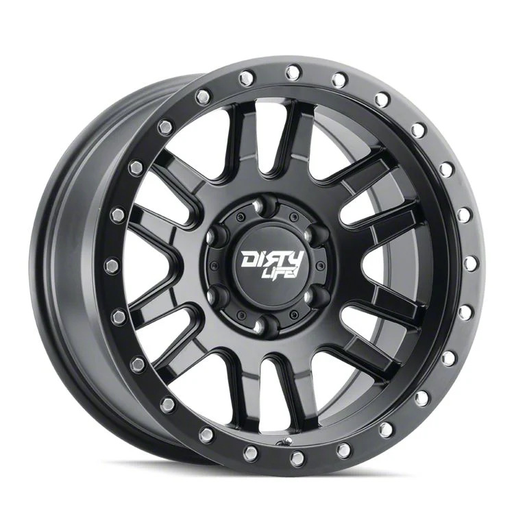 Dirty Life Canyon Pro Matte Black 5-Lug Wheel; 17x9; 0mm Offset (02-08 RAM 1500, Excluding Mega Cab)