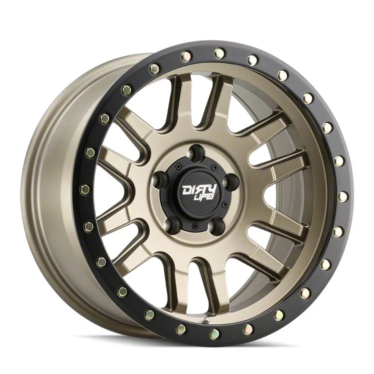 Dirty Life Canyon Pro Satin Gold 5-Lug Wheel; 17x9; 0mm Offset (02-08 RAM 1500, Excluding Mega Cab)