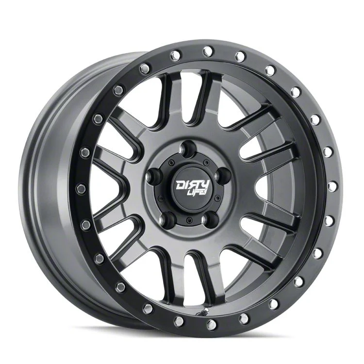 Dirty Life Canyon Pro Satin Graphite 5-Lug Wheel; 17x9; 0mm Offset (02-08 RAM 1500, Excluding Mega Cab)