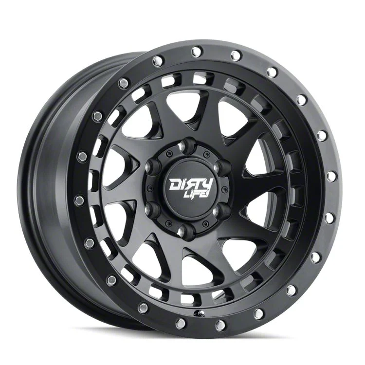 Dirty Life Enigma Pro Matte Black 8-Lug Wheel; 17x9; -12mm Offset (07-10 Sierra 2500 HD)