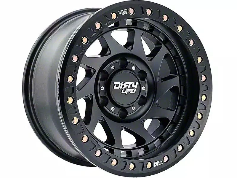 Dirty Life Enigma Race Matte Black 8-Lug Wheel; 17x9; -12mm Offset (07-10 Sierra 2500 HD)