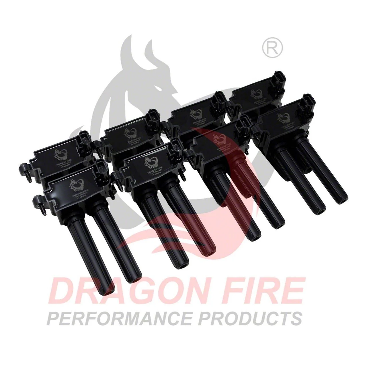 Dragon Fire Performance Ignition Coil Packs; Black (08-23 V8 HEMI Challenger)