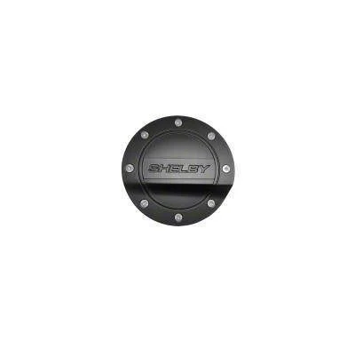Competition Series Fuel Door with Shelby Logo; All Black (15-23 Mustang)