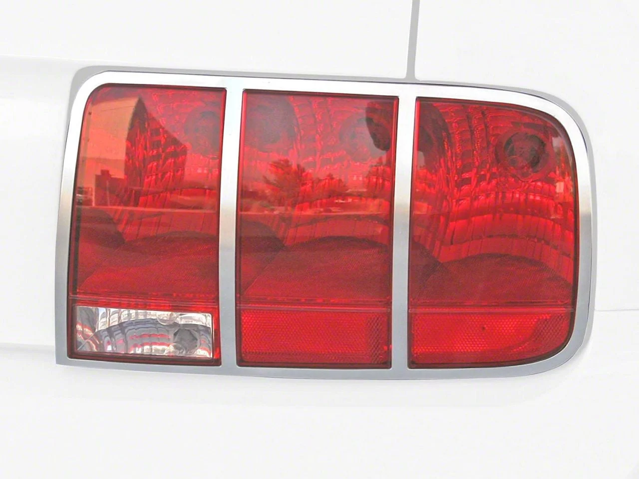 Tail Light Trim; Satin Chrome (05-09 Mustang)