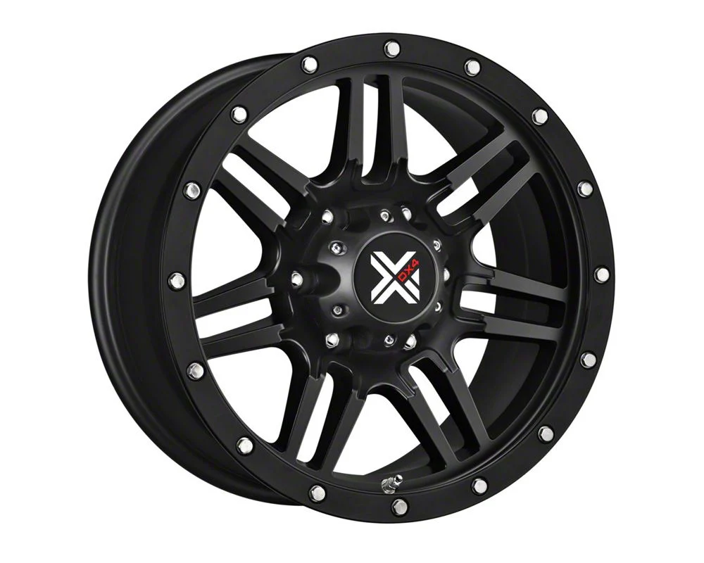 DX4 Wheels 7S Flat Black 8-Lug Wheel; 18x9; 18mm Offset (07-10 Sierra 2500 HD)