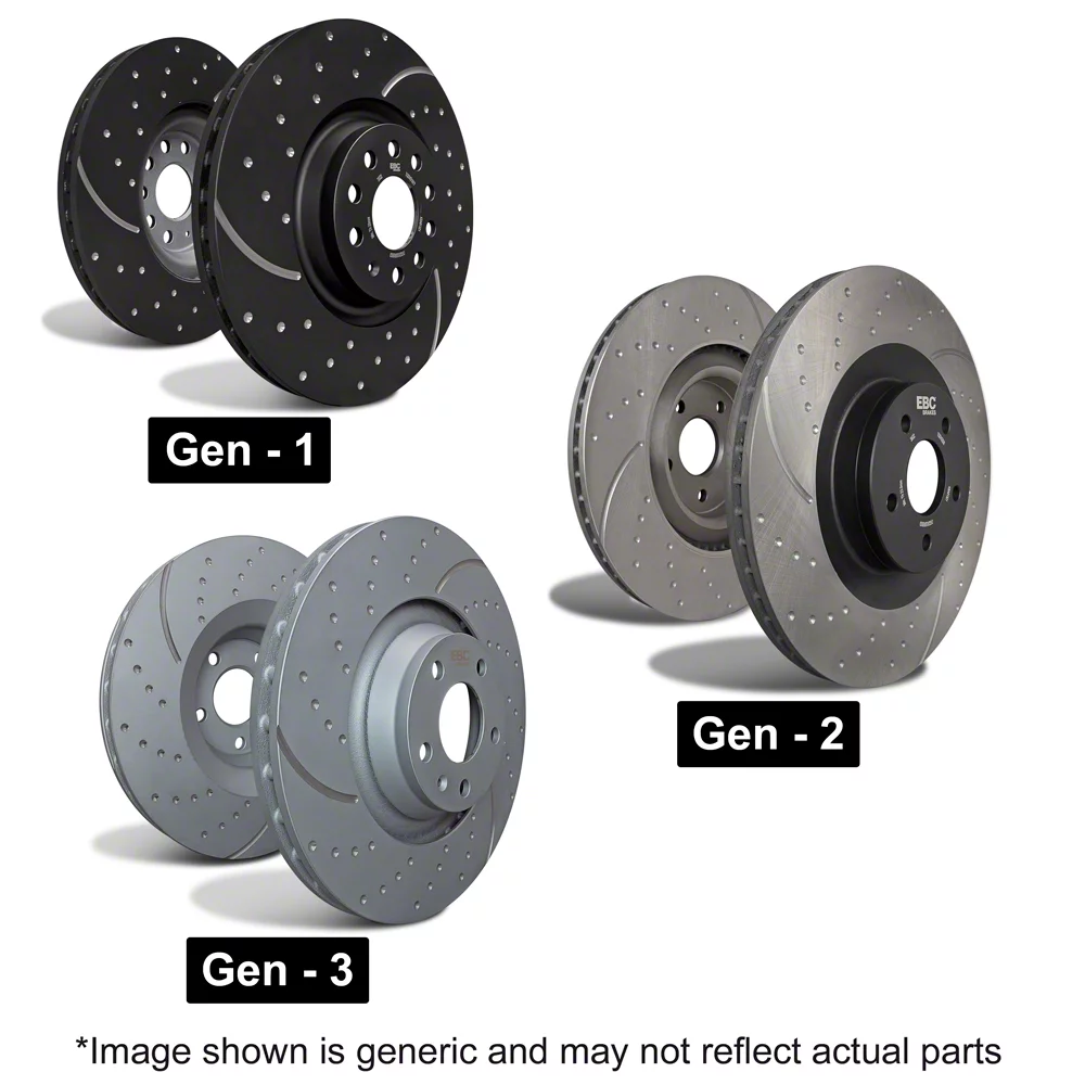 EBC Brakes GD Sport Slotted Rotors; Front Pair (08-14 Challenger SRT8; 15-23 Challenger w/ 4-Piston Front Calipers)