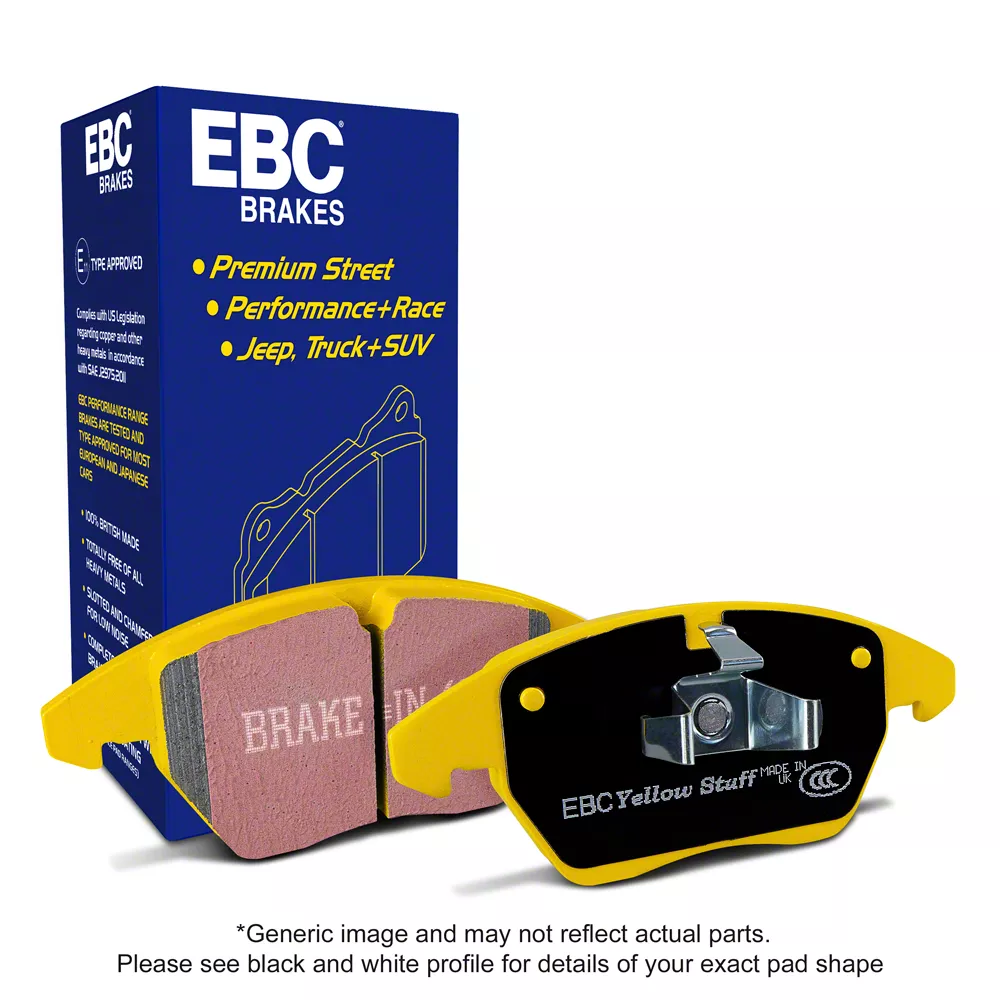 EBC Brakes Yellowstuff Racing Aramid Fiber Brake Pads; Front Pair (12-23 Challenger w/ Dual Piston Front Calipers)