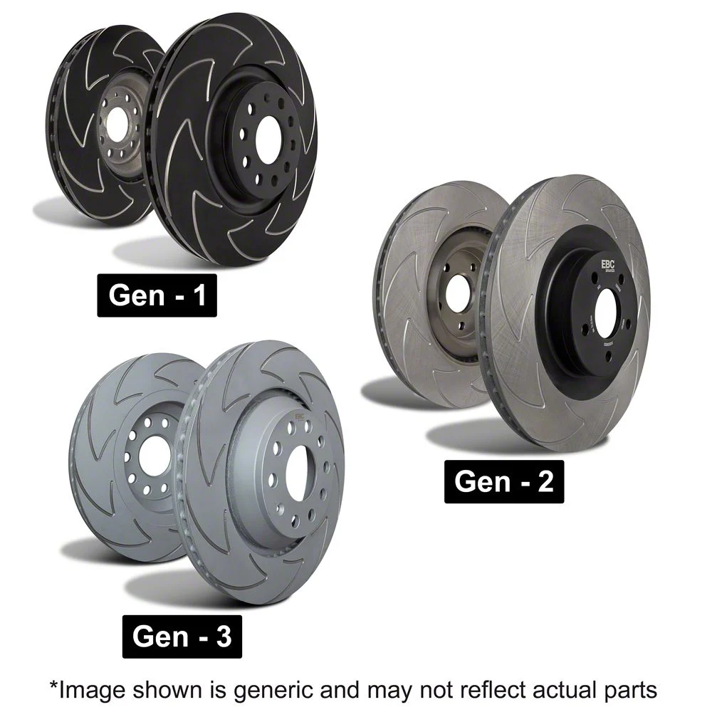 EBC Brakes BSD Slotted 6-Lug Rotors; Rear Pair (18-20 F-150 w/ Electric Parking Brake, Excluding Raptor)