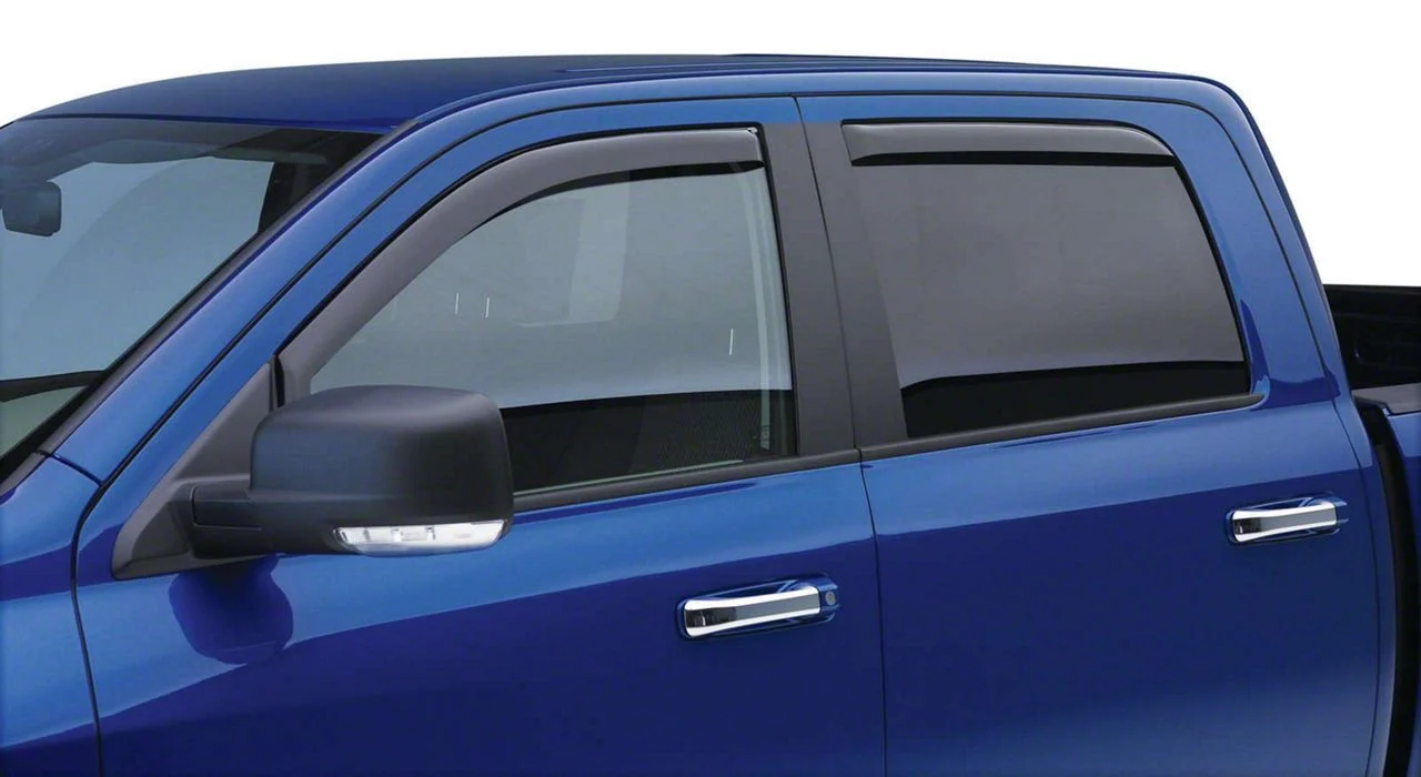 EGR In-Channel Window Visors; Front and Rear; Dark Smoke (04-06 Silverado 1500 Crew Cab)