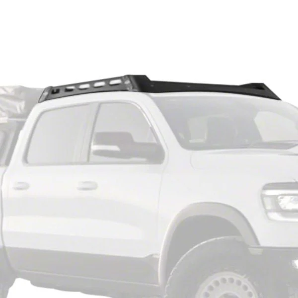 Expedition One Mule Ultra Roof Rack with Lightbar Cutout; Textured Black (19-26 RAM 1500 Crew Cab)