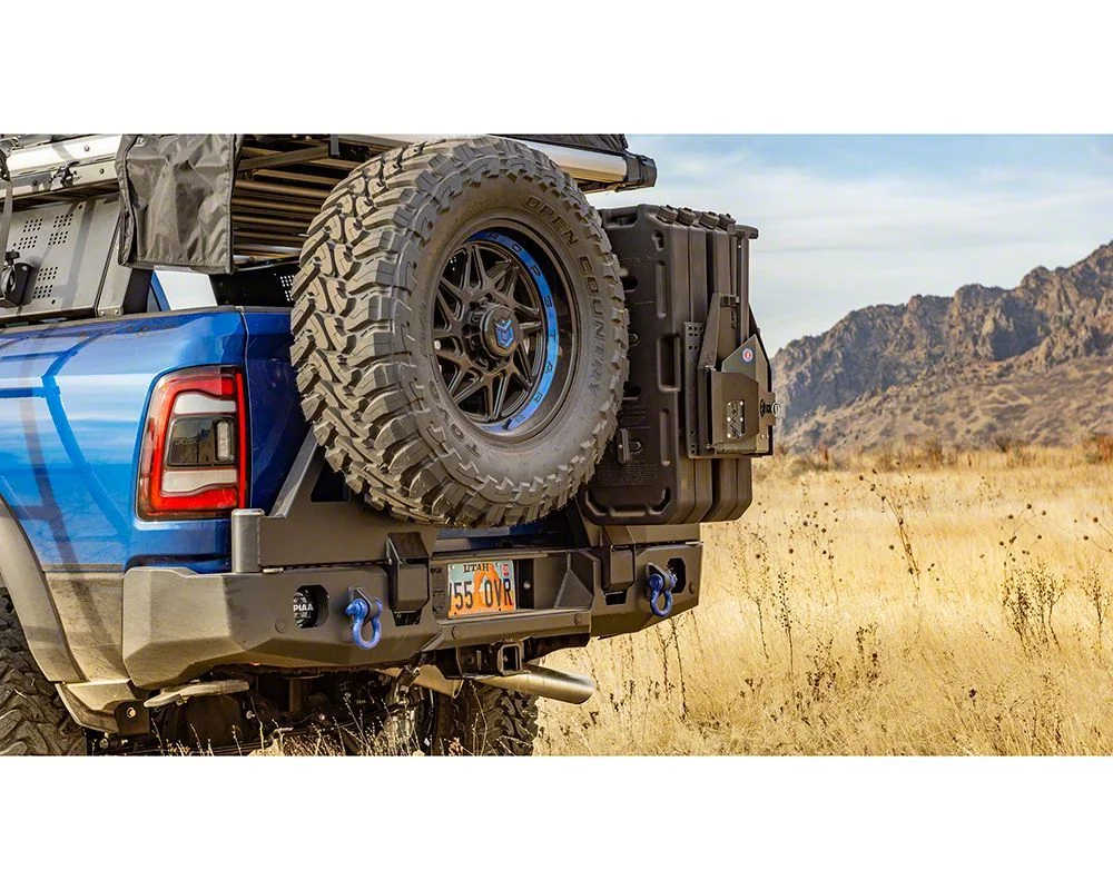 Expedition One Range Max Dual Swing Rear Bumper; Textured Black (19-26 RAM 2500)
