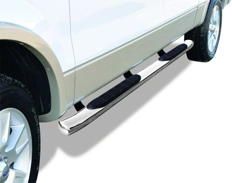 Go Rhino 415 Series Cab Length Side Step Bars; Polished (09-14 F-150 SuperCrew)