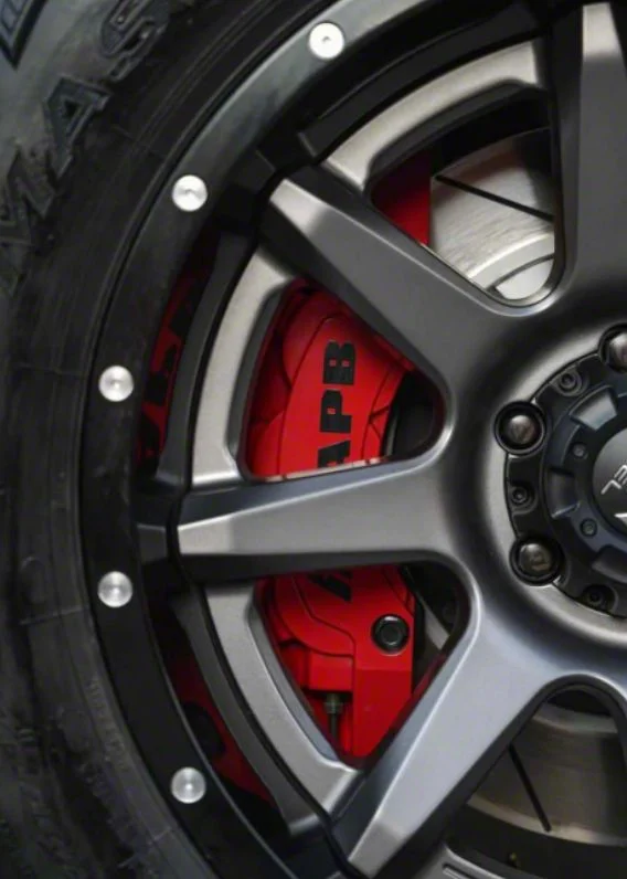 APB 6-Piston Front Big Brake Kit with 16-Inch Slotted Rotors; Red Calipers (15-20 F-150)
