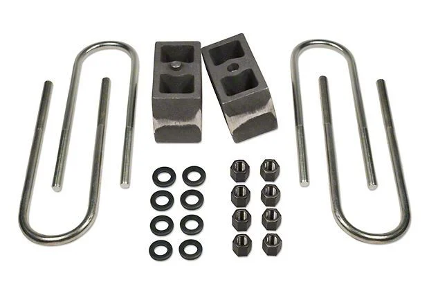 Tuff Country 4-Inch Rear Lift Block Kit; Non-Tapered (11-16 4WD F-250 Super Duty w/ Factory Overload Springs)