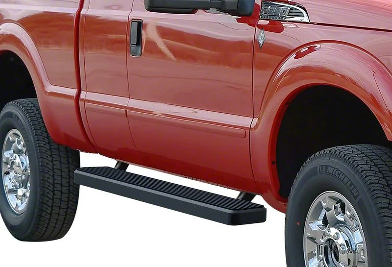 5-Inch iStep Running Boards; Black (11-16 F-250 Super Duty SuperCab)