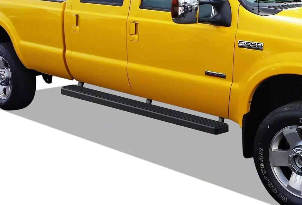 5-Inch iStep SS Running Boards; Black (11-16 F-250 Super Duty SuperCrew)