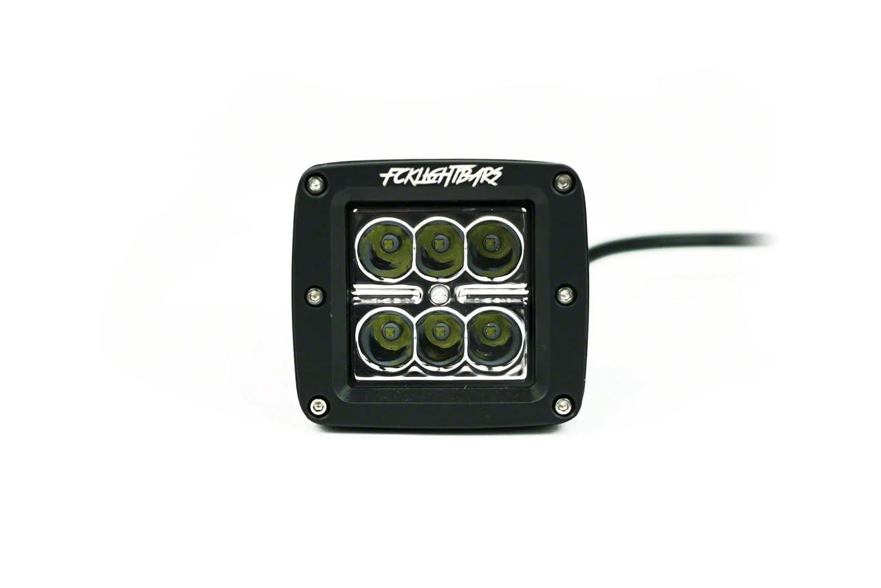 FCKLightBars P-3 High-Output 3-Inch LED Light Pod; Flood Beam (Universal; Some Adaptation May Be Required)