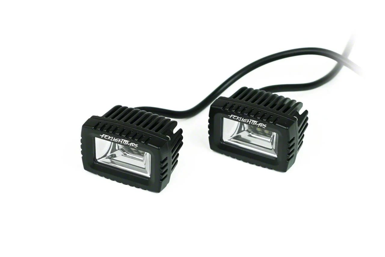FCKLightBars LP-2 3-Inch LED Light Pods; Flood Beam (Universal; Some Adaptation May Be Required)