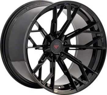 Ferrada Wheels F8-FR11 Obsidian Black Wheel; Rear Only; 20x12; 45mm Offset (20-26 Corvette C8 Stingray)