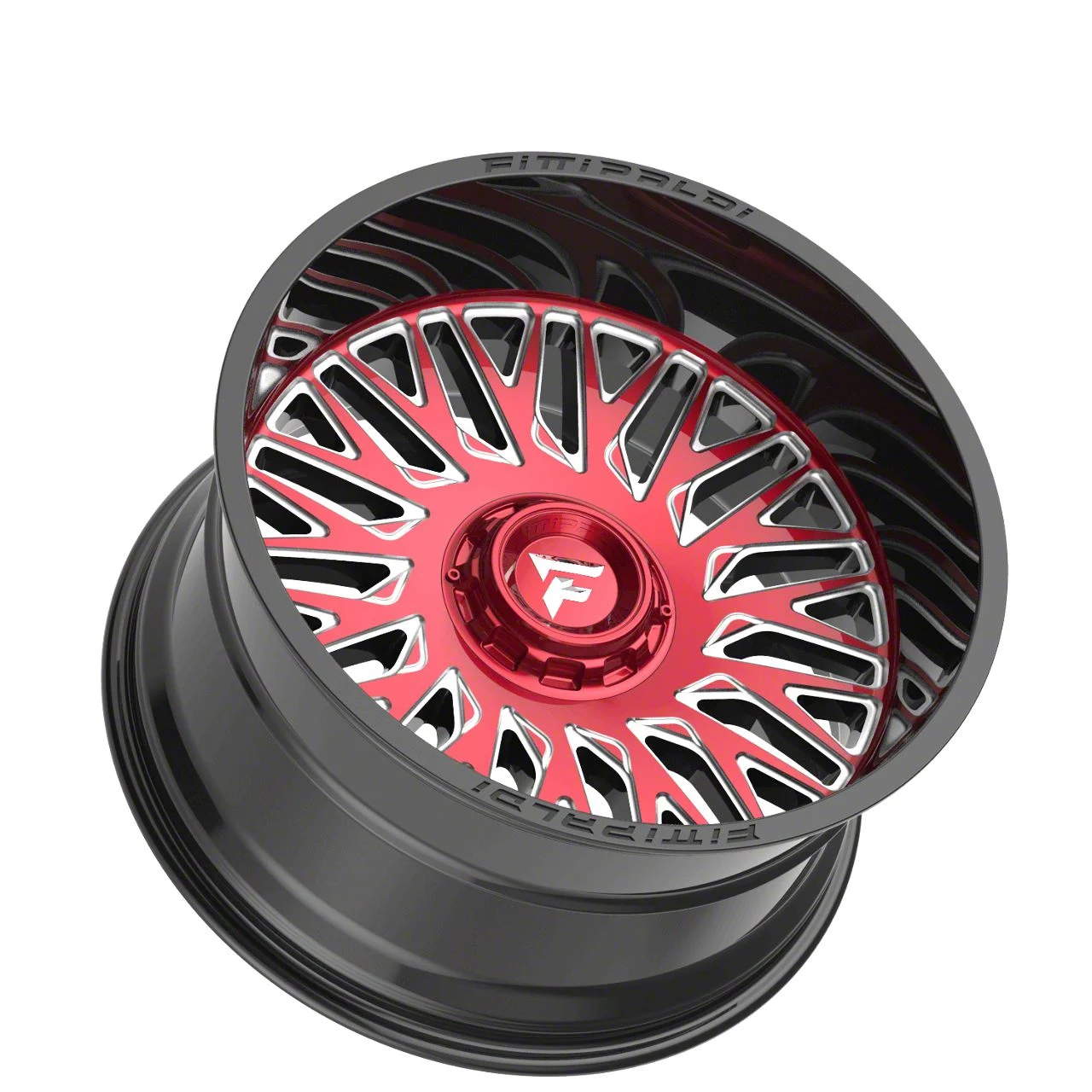 Fittipaldi Offroad FA07 Gloss Black Machined with Red Tint 6-Lug Wheel; 22x12; -44mm Offset (09-14 F-150)