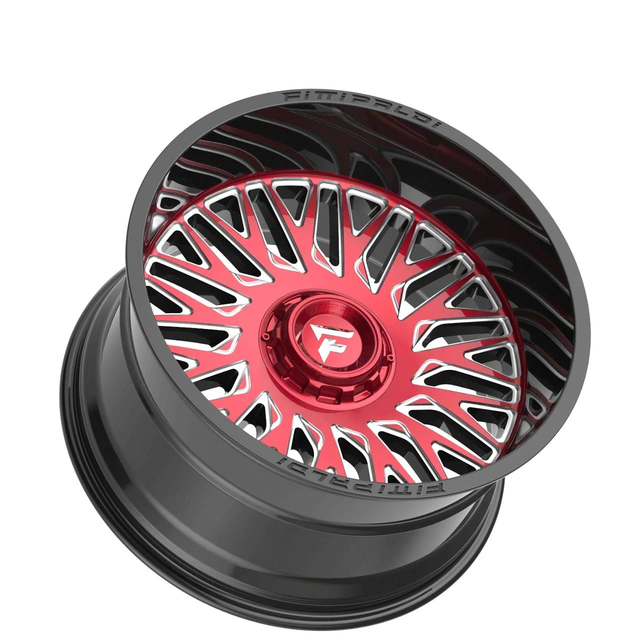 Fittipaldi Offroad FA07 Gloss Black Machined with Red Tint 6-Lug Wheel; 22x12; -44mm Offset (19-23 Ranger)