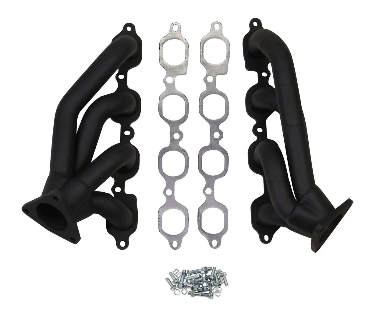 Flowtech 1-5/8-Inch Shorty Headers; Black Painted (14-15 V8 Sierra 1500)