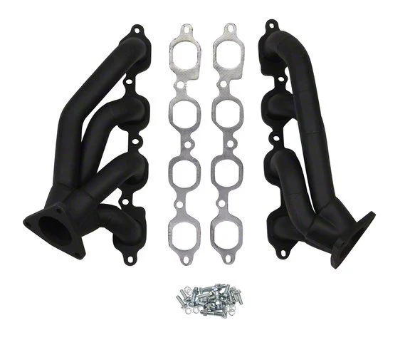 Flowtech 1-5/8-Inch Shorty Headers; Black Painted (14-15 Tahoe)