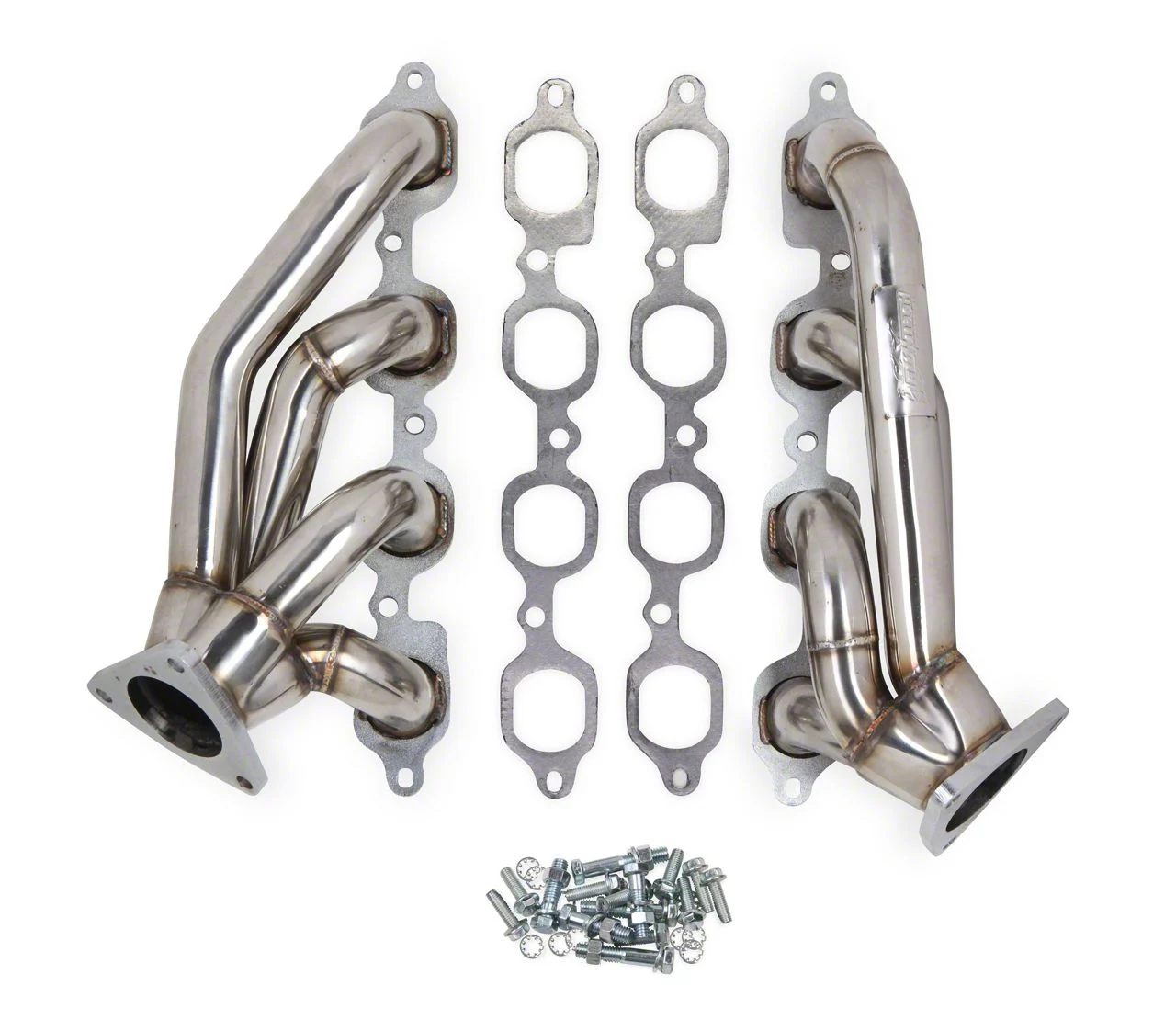 Flowtech 1-5/8-Inch Shorty Headers; Polished (14-15 Tahoe)