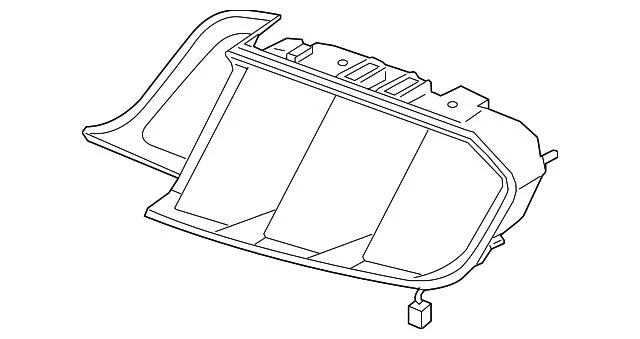 Ford 2018 Factory Replacement Tail Light; Black Housing; Red Lens; Passenger Side (15-23 Mustang)