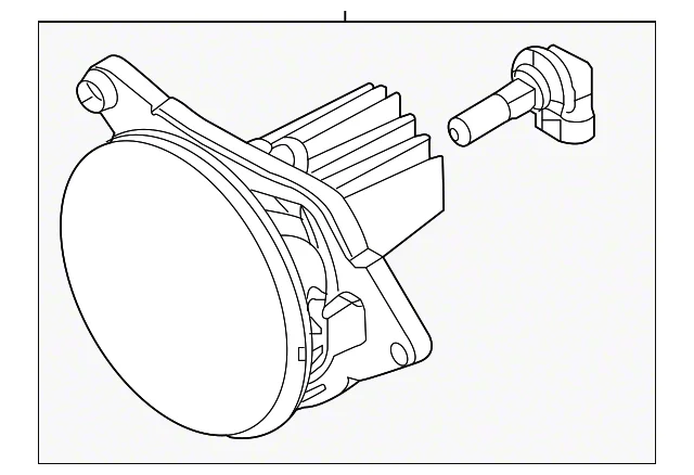 Ford Factory Fog Light; Passenger Side (13-14 Mustang GT)