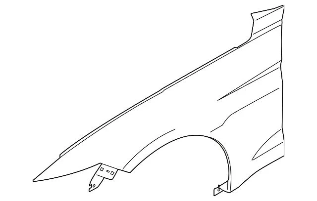Ford Front Fender; Driver Side (18-23 Mustang GT, EcoBoost)