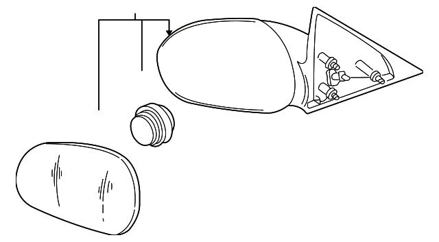 Ford Side Mirror; Passenger Side (05-09 Mustang)