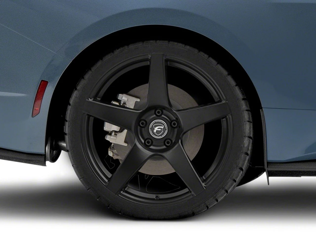 Forgestar CF5 Monoblock Matte Black Wheel; Rear Only; 20x11; 55mm Offset (24-26 Mustang)