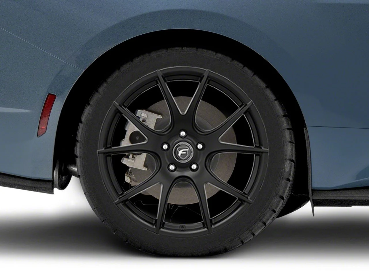 Forgestar CF5V Monoblock Matte Black Wheel; Rear Only; 19x10; 42mm Offset (24-26 Mustang)