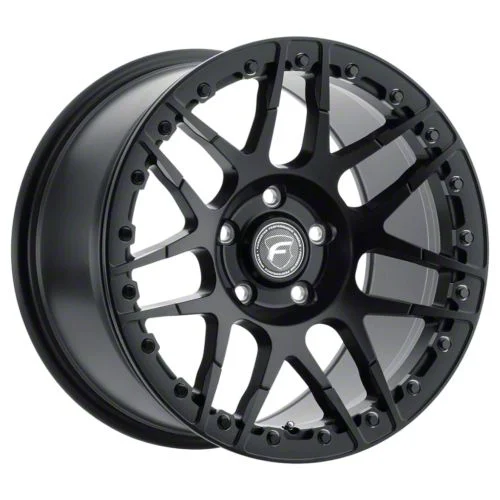 Forgestar F14 Beadlock Satin Black Wheel; Rear Only; 17x10; 50mm Offset (24-26 Mustang)