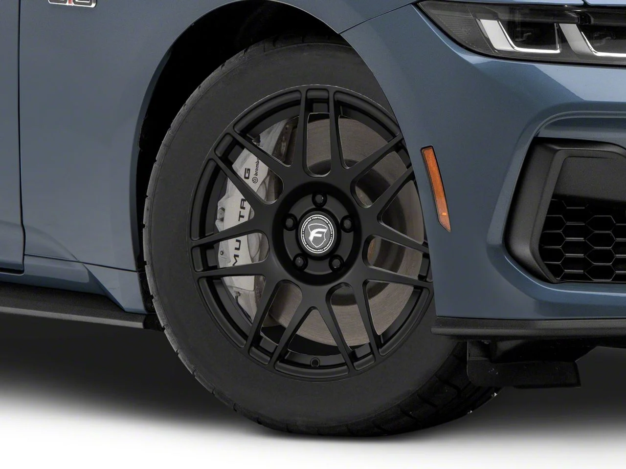 Forgestar F14 Drag Matte Black Wheel; Front Only; 17x7; 6mm Offset (24-26 Mustang GT w/o Performance Pack, EcoBoost)