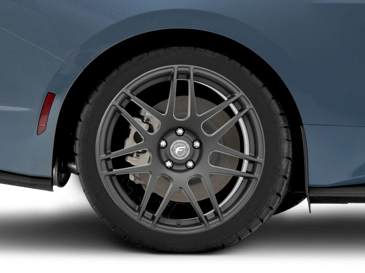 Forgestar F14 Monoblock Matte Black Wheel; Rear Only; 19x11; 56mm Offset (24-26 Mustang)