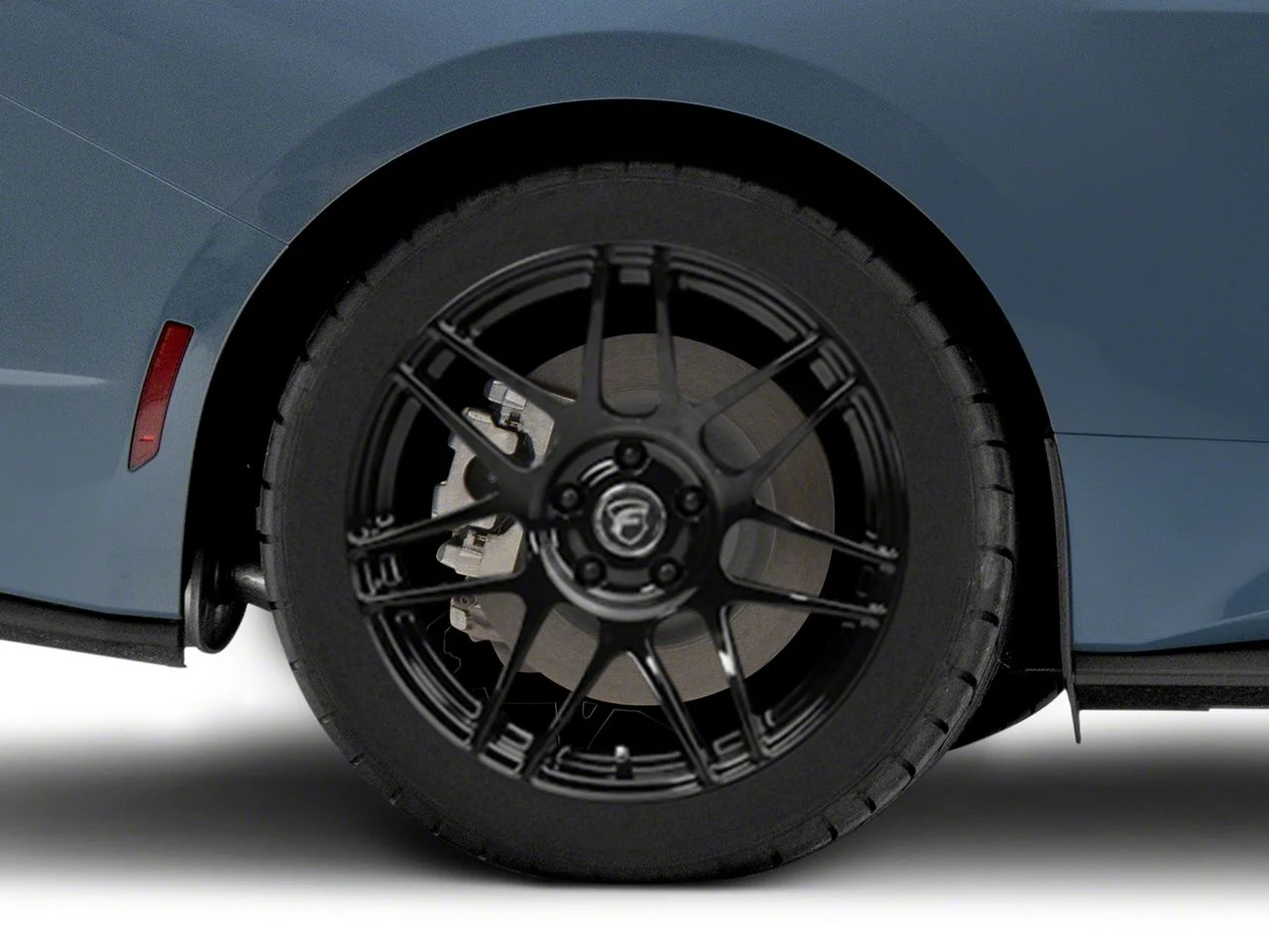 Forgestar F14 Monoblock Piano Black Wheel; Rear Only; 18x10; 42mm Offset (24-26 Mustang EcoBoost w/o Performance Pack)