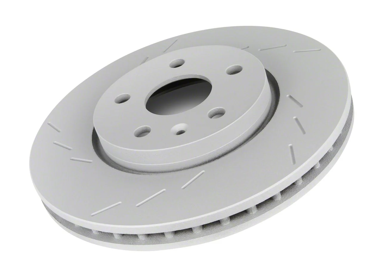 Frozen Rotors Slotted Rotor; Front Driver Side (15-23 Mustang EcoBoost w/o Performance Pack, V6)