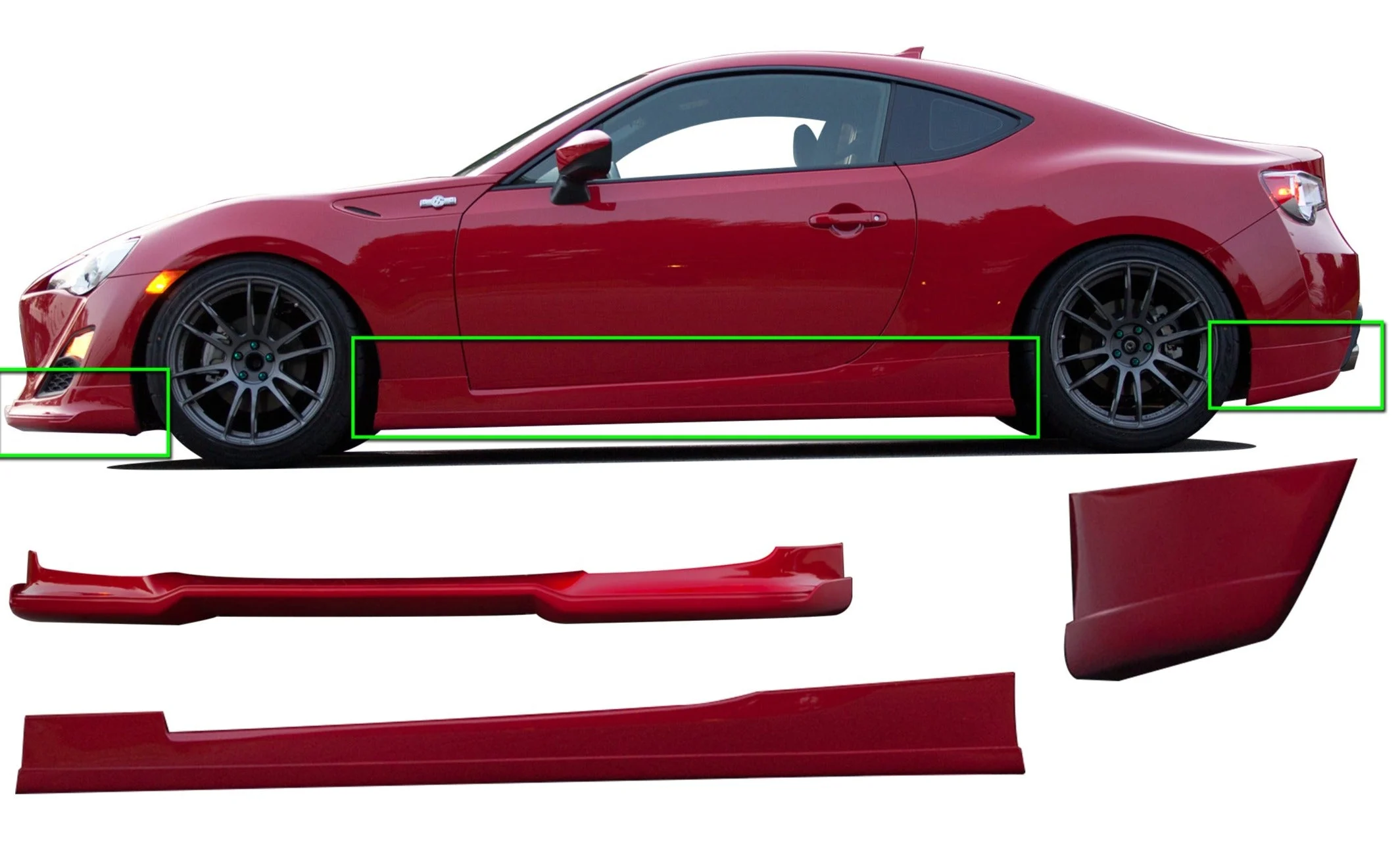 2013-2015 Scion FR-S - STILLEN (5-Piece) Lower Body Kit - KB21022L