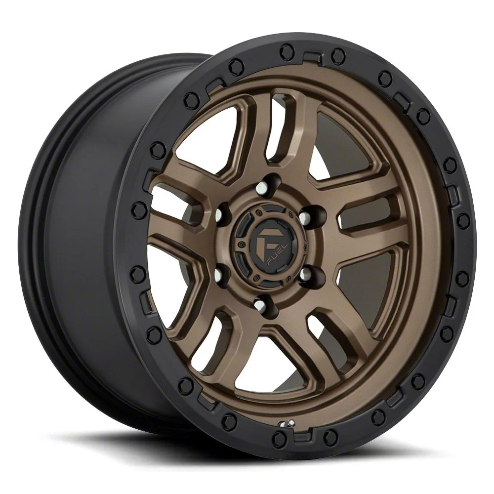 Fuel Wheels Ammo Matte Bronze with Black Bead Ring 6-Lug Wheel; 18x9; -12mm Offset (07-14 Tahoe)