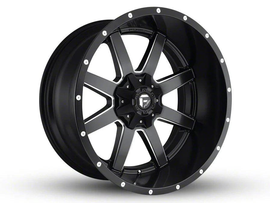 Fuel Wheels Maverick Matte Black Milled 6-Lug Wheel; 24x14; -75mm Offset (07-14 Tahoe)