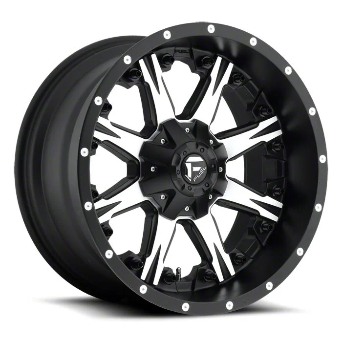 Fuel Wheels NUTZ Matte Black Machined 6-Lug Wheel; 20x10; -24mm Offset (07-14 Tahoe)