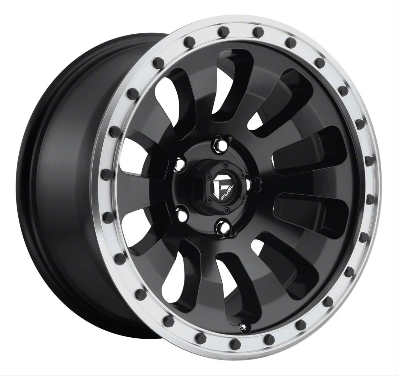 Fuel Wheels Tactic Matte Black Machined 6-Lug Wheel; 20x9; 1mm Offset (07-14 Tahoe)