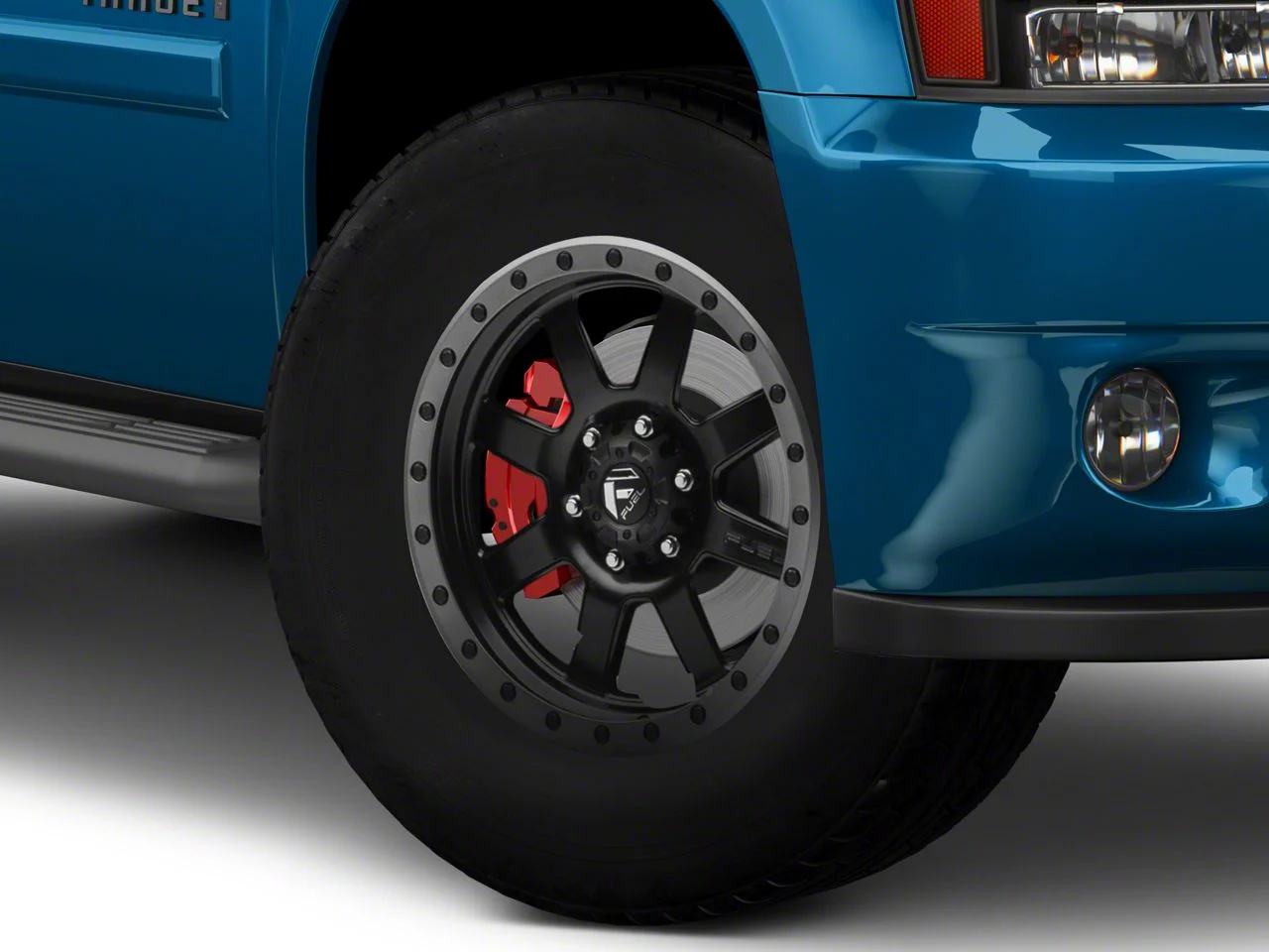 Fuel Wheels Trophy Matte Black with Anthracite Ring 6-Lug Wheel; 18x9; 1mm Offset (07-14 Tahoe)